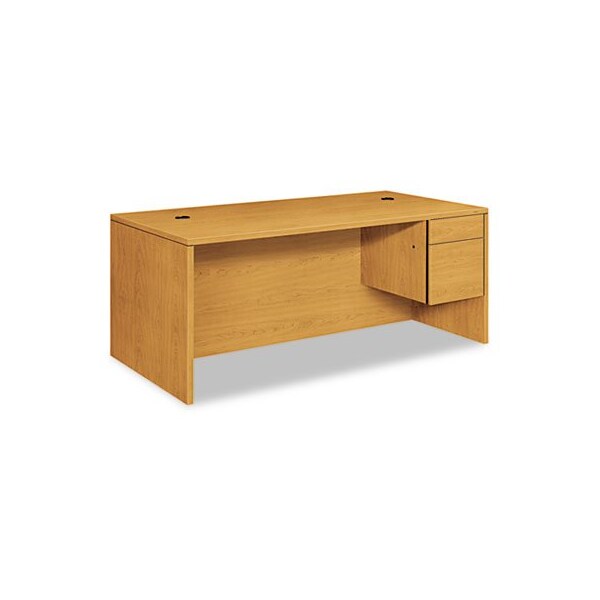 Hon C, 10500 SERIES LARGE inLin OR inUin RIGHT 3/4 HEIGHT PEDESTAL DESK, 72W X 36D X 29.5H, HARVEST 10585RCC - main